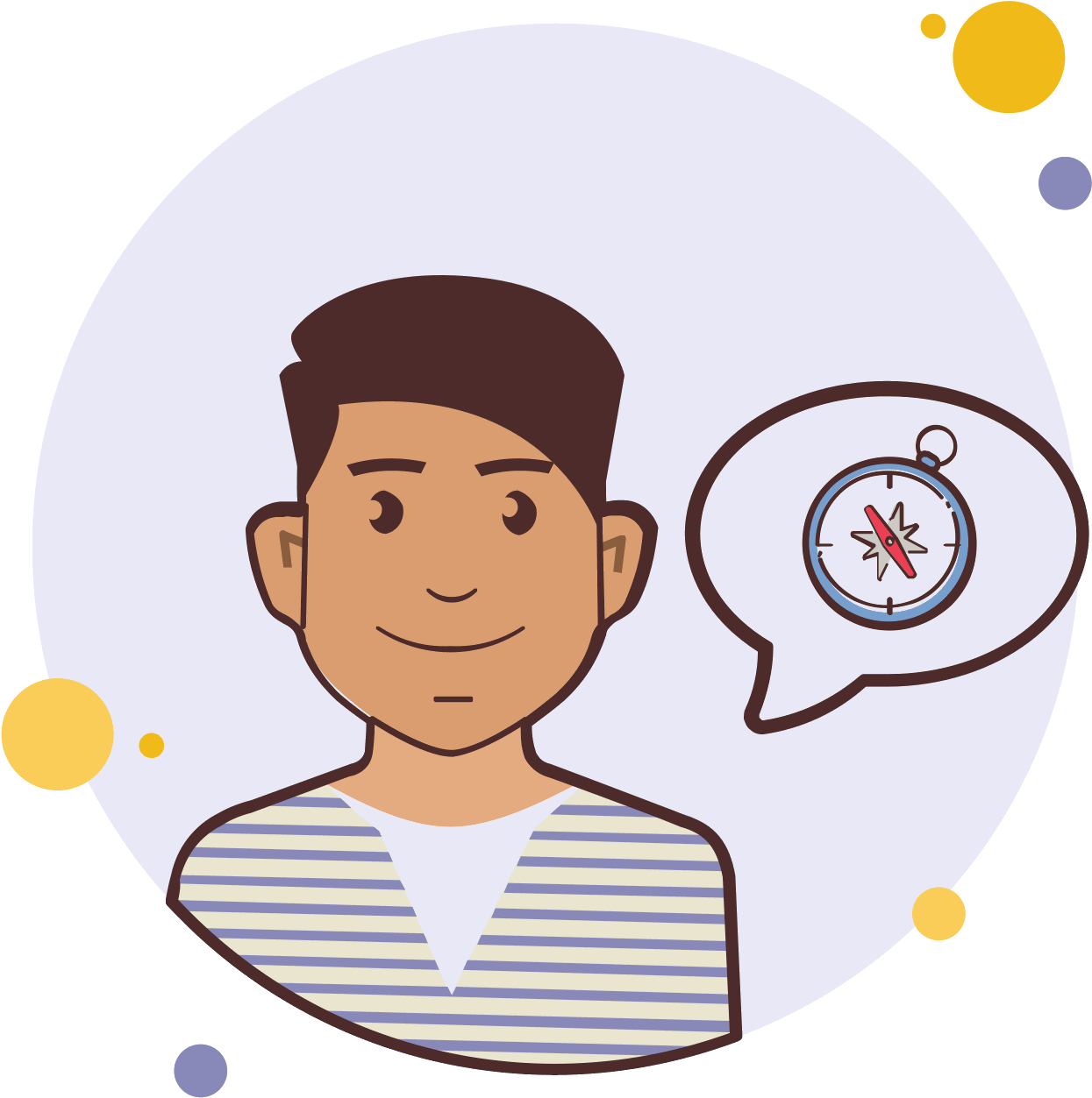 Man With A Compass Icon (1600x1600), Png Download