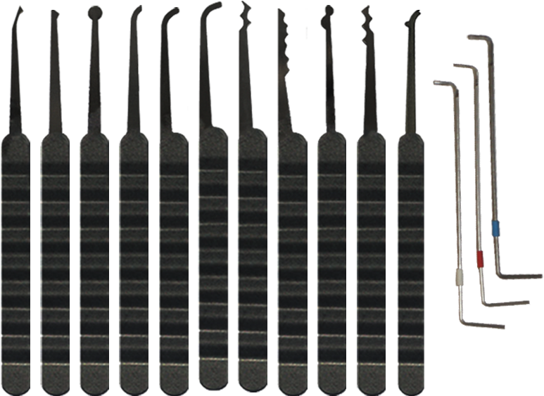 14 Piece Black Diamond Lock Pick Set (800x600), Png Download