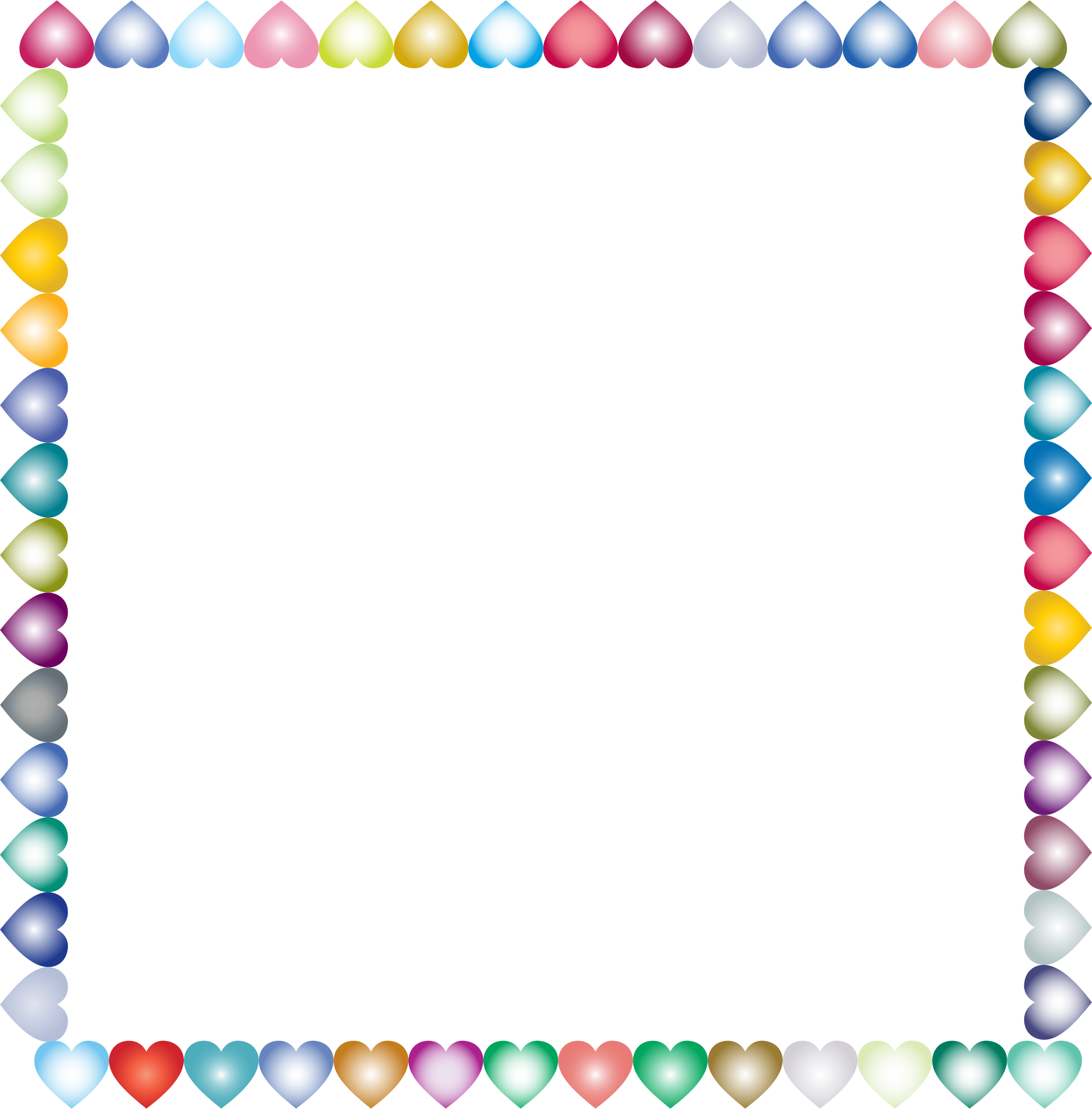 This Free Icons Png Design Of Prismatic Hearts Frame (2192x2224), Png Download