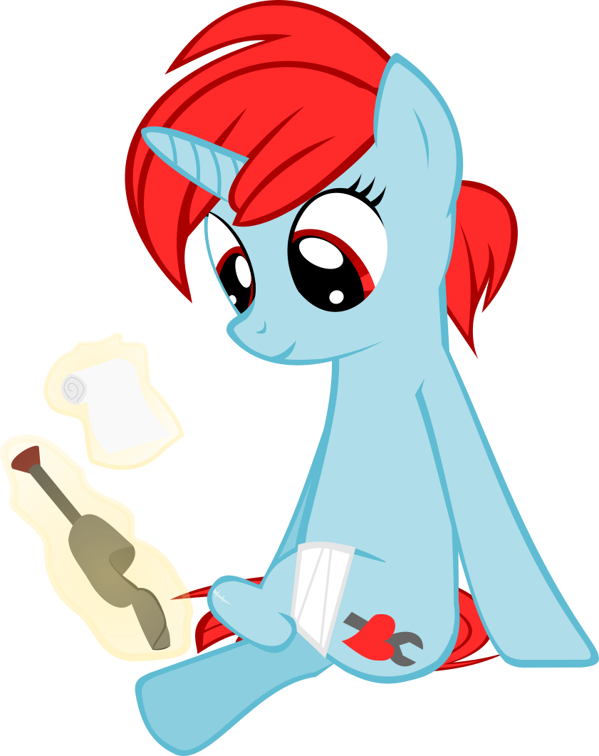 Nursey, Bandage, Female, Looking Down, Magic, Mare, (841x1061), Png Download