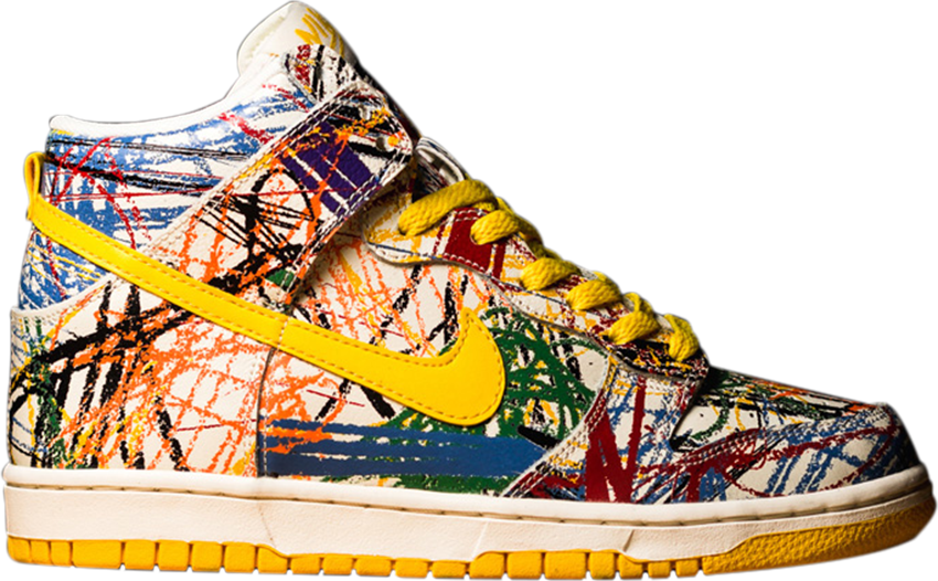 Dunk Hi Premium Qs Gs 'scribble' (850x526), Png Download