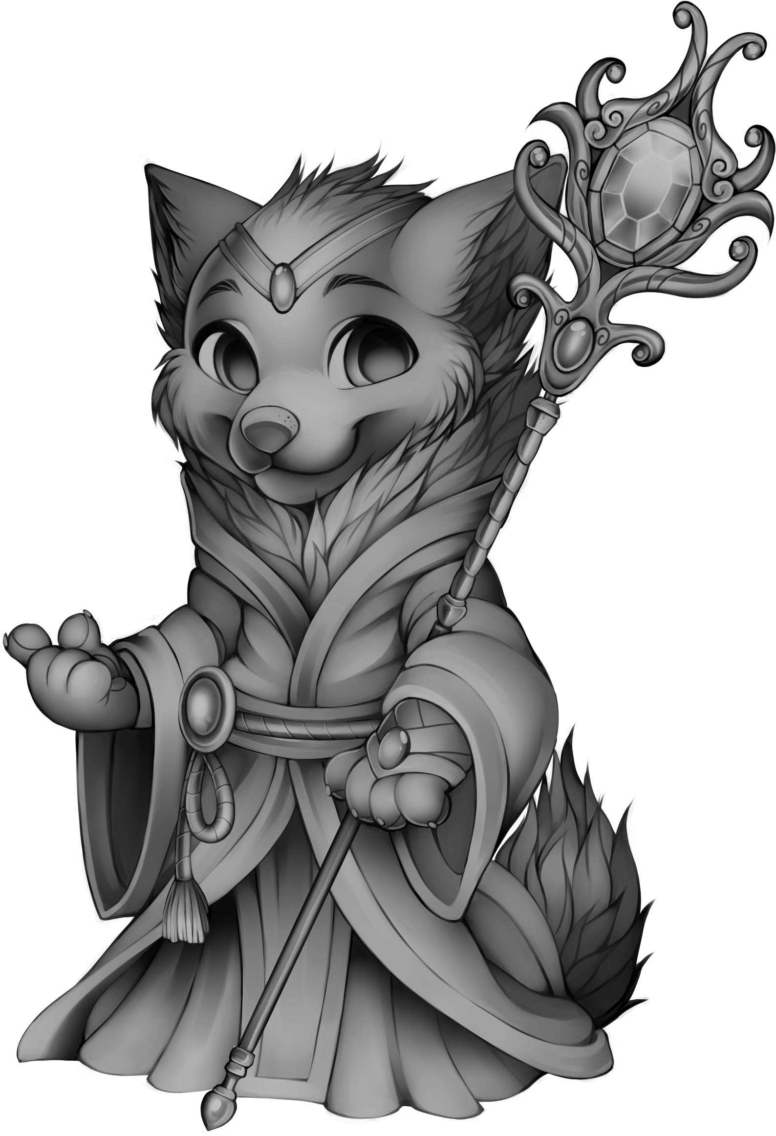 Sorcerer Wolf (1769x2449), Png Download