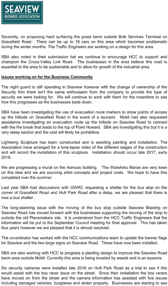 Seaview Business Association 12 Month Report To 30 (656x952), Png Download