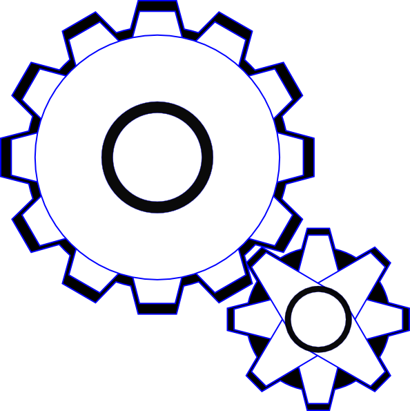 Original Png Clip Art File Simple Gears Svg Images (594x595), Png Download