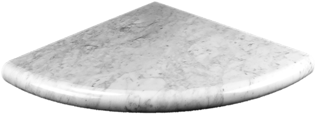 10" Bianco Gioia Marble Corner Shelf (700x700), Png Download