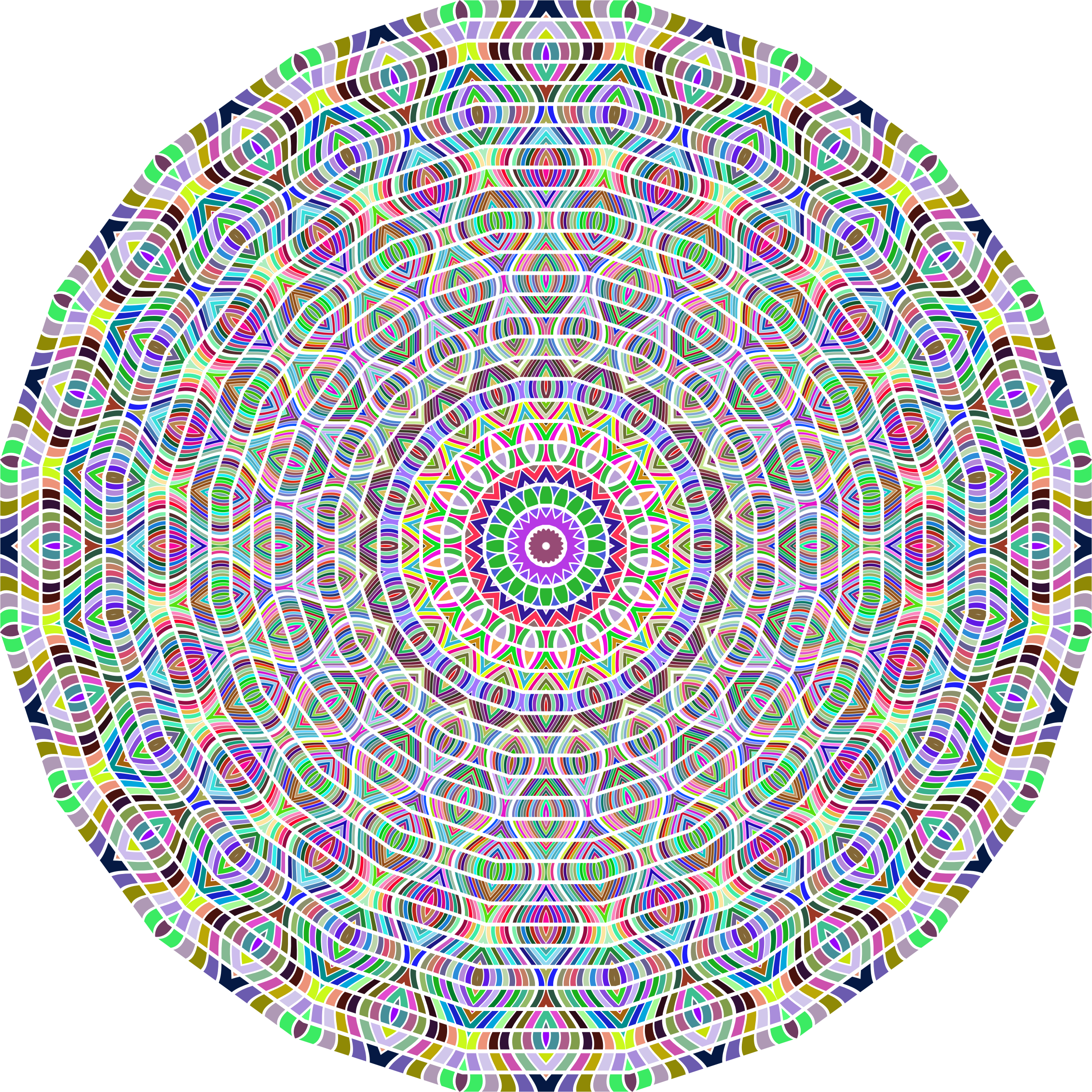 This Free Icons Png Design Of Prismatic Glorious Mandala (2264x2264), Png Download