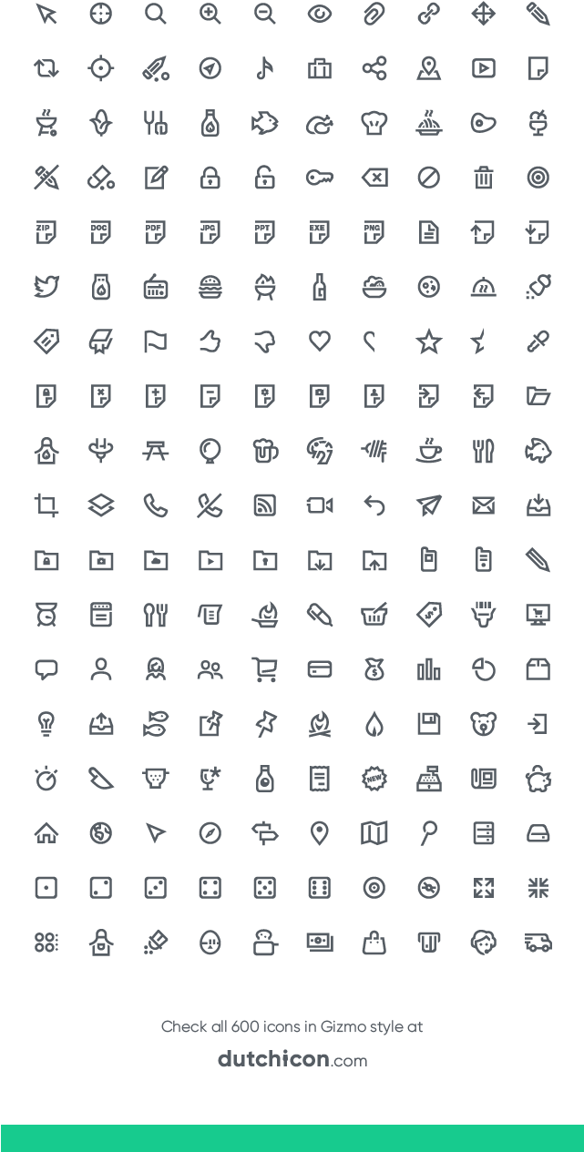 Dutchicon Gizmo Icons (640x1300), Png Download