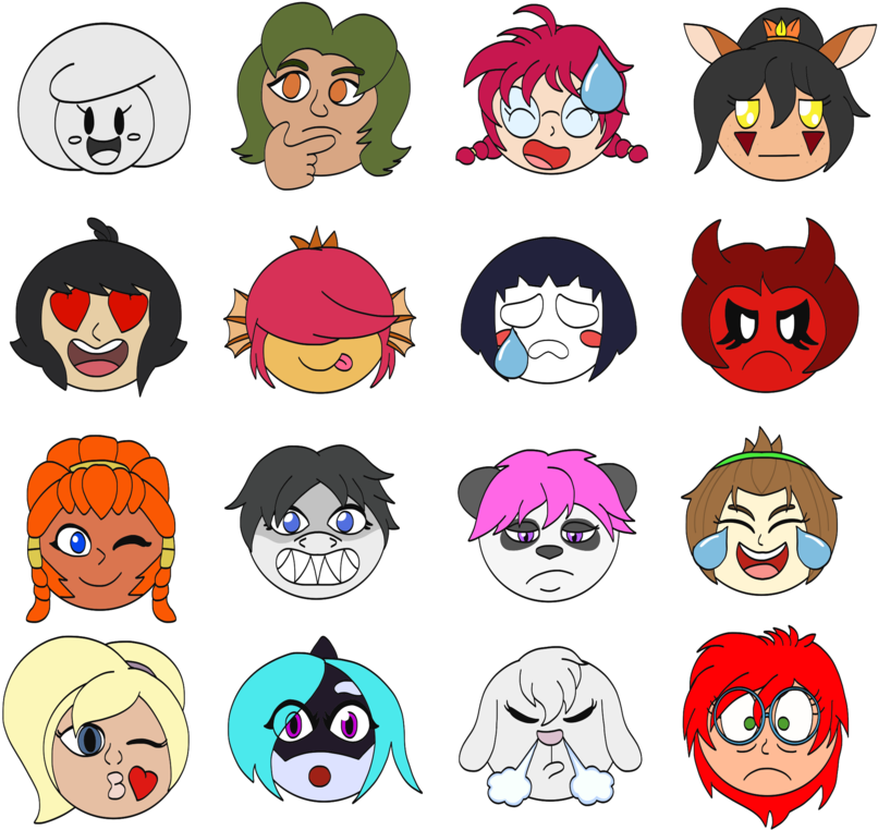 Female Emojis By Broozerpunch (1024x768), Png Download