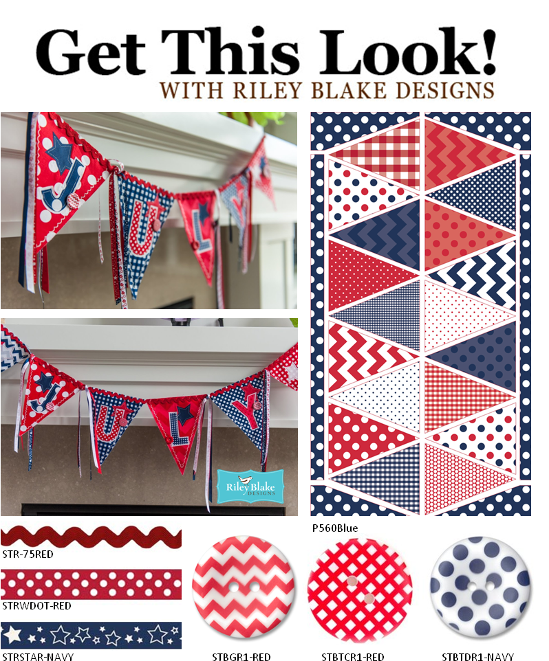 Patriotic Banner By Riley Blake Designs Comes In An (811x974), Png Download