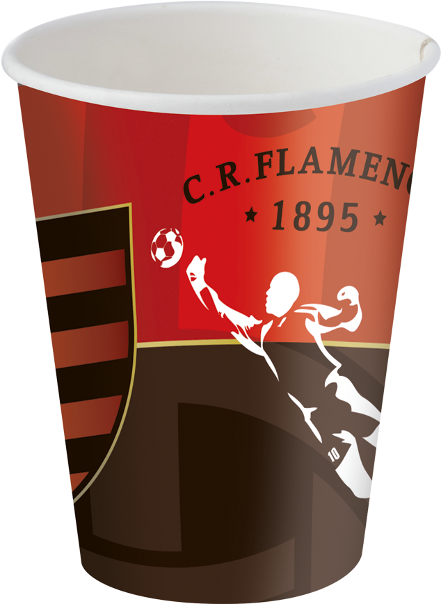 Copo Papel 200 Ml Flamengo (990x990), Png Download