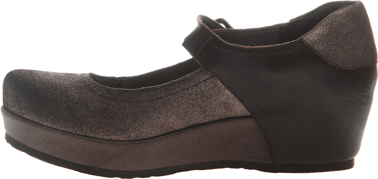 Aura In Dark Brown Closed Toe Wedges (1400x1400), Png Download