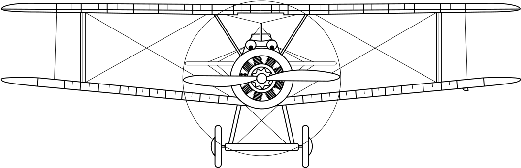 Sopwith Camel Front View Lineart (1146x419), Png Download