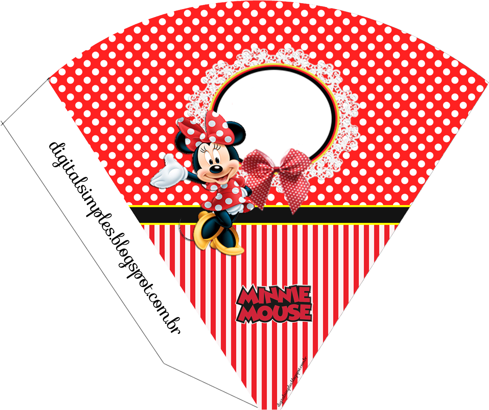 Rótulo De Bis Tema "minnie Vermelha" (1600x1334), Png Download