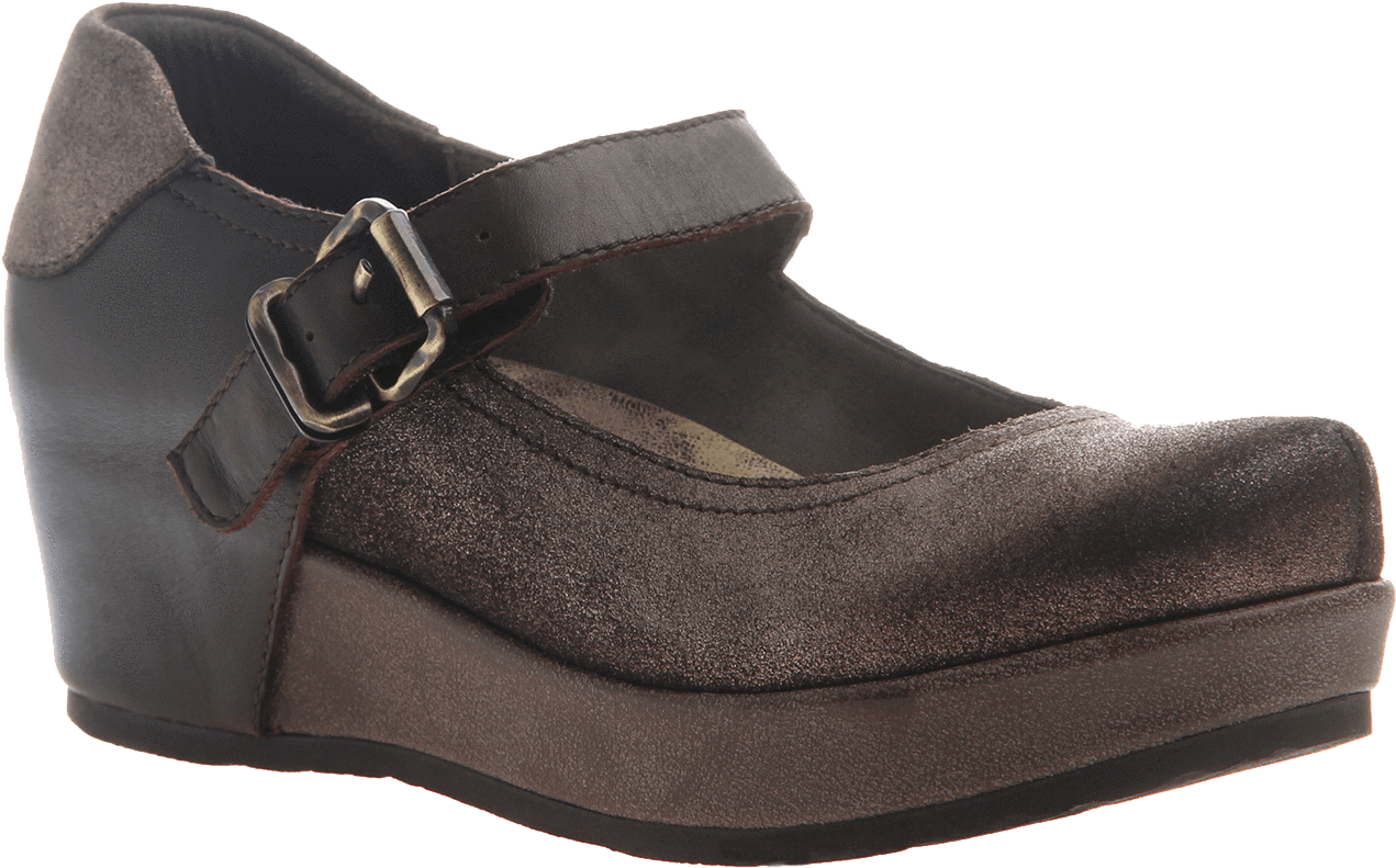 Aura In Dark Brown Closed Toe Wedges (1400x1400), Png Download