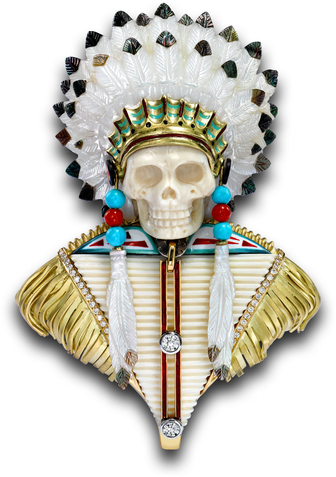 By Theo Fennell ☆ Carved Skulls, Heart Jewelry, (1800x2100), Png Download