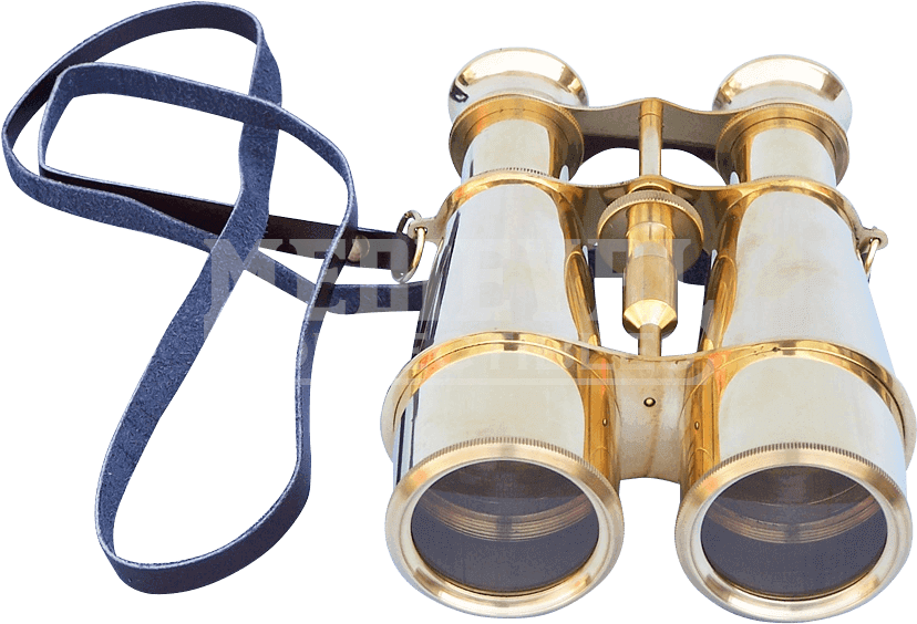 Brass Binoculars (827x827), Png Download