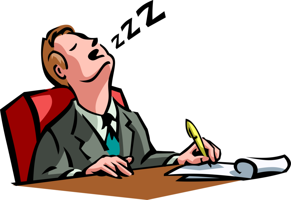 Vector Illustration Of Exhausted Businessman Falls (1017x700), Png Download