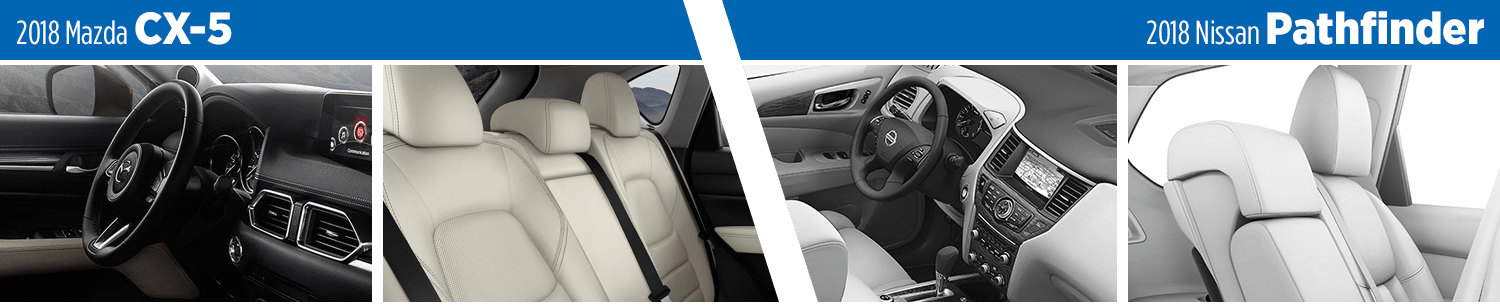 Compare The 2018 Mazda Cx-5 Vs 2018 Nissan Pathfinder (1500x305), Png Download