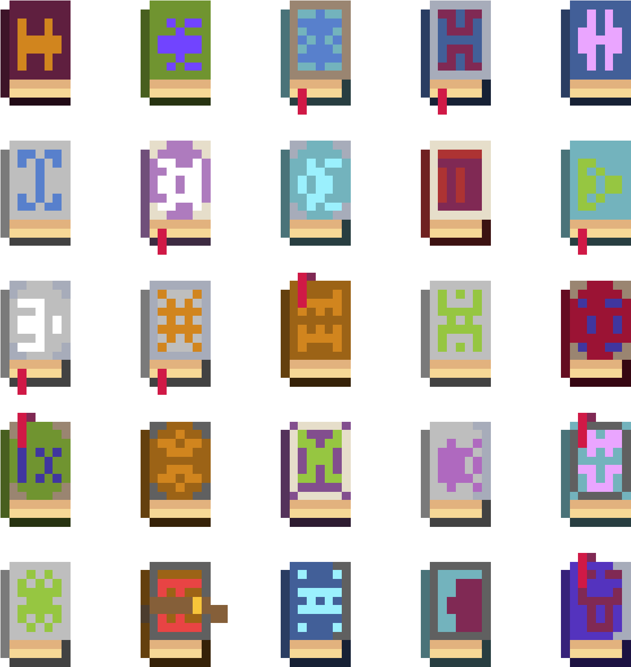 These Sprites Were Generated To Be Used As Spellbooks (1480x1480), Png Download