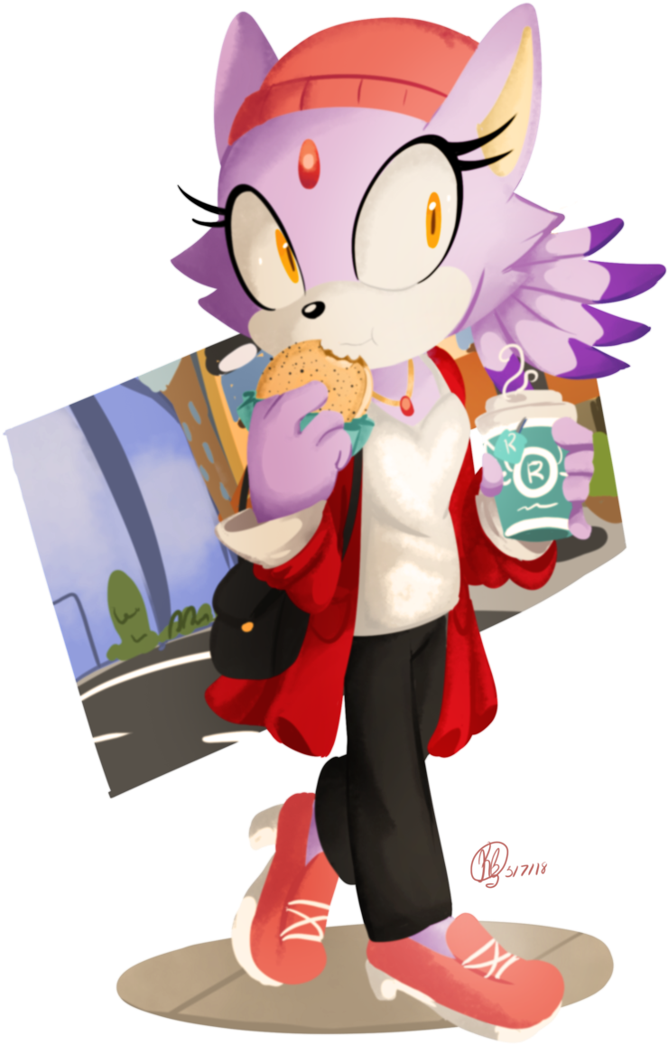 A Drew A Street Cat - Chibi Blaze The Cat (1280x1280), Png Download