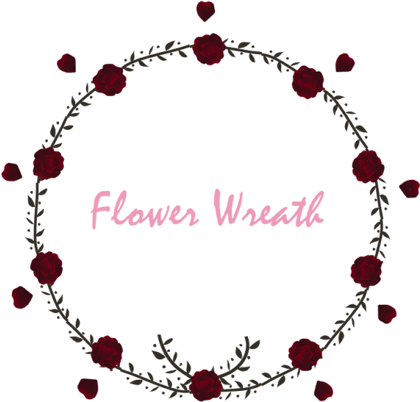 Beautiful Red Rose Floral Wreath, Save The Date, Greeting - Flower (360x360), Png Download