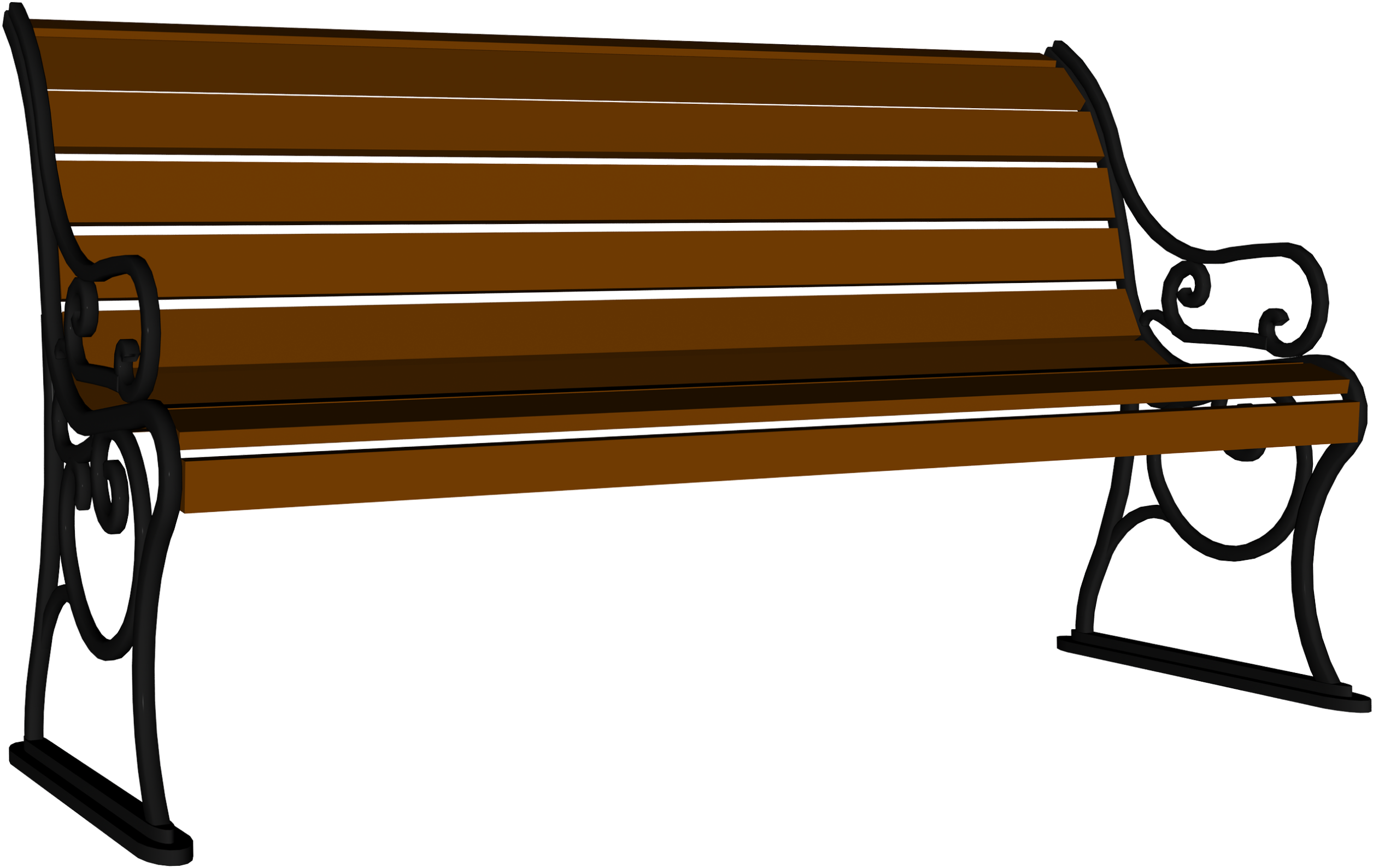 Wooden Bench Png Image - Benchclip Art (600x391), Png Download