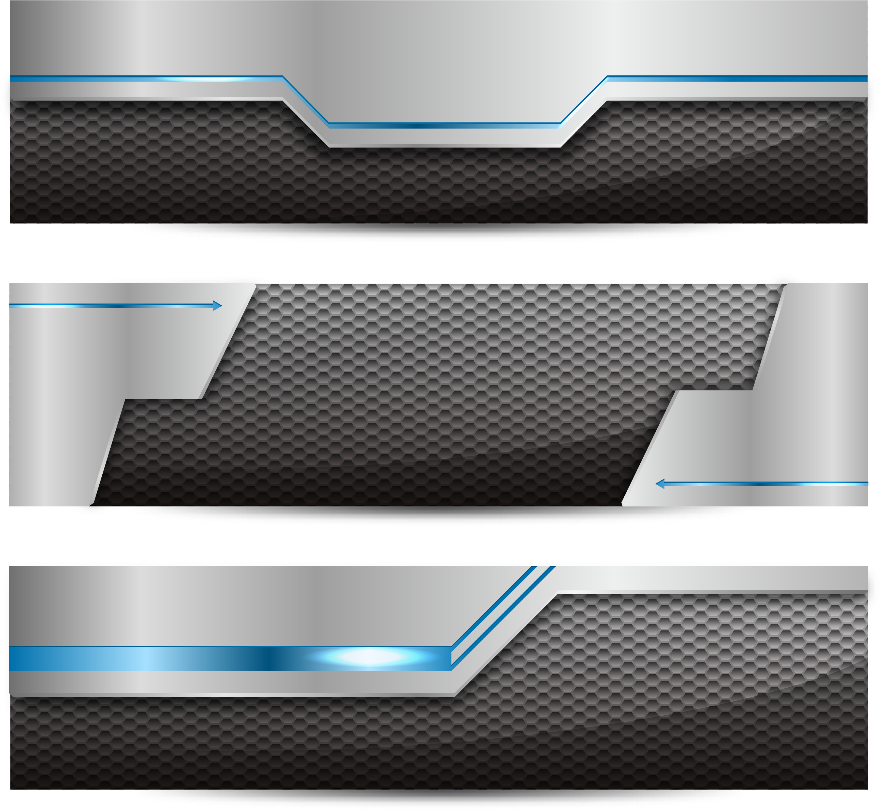 Web Banner Euclidean Technology - Metallic Banner (3158x2897), Png Download