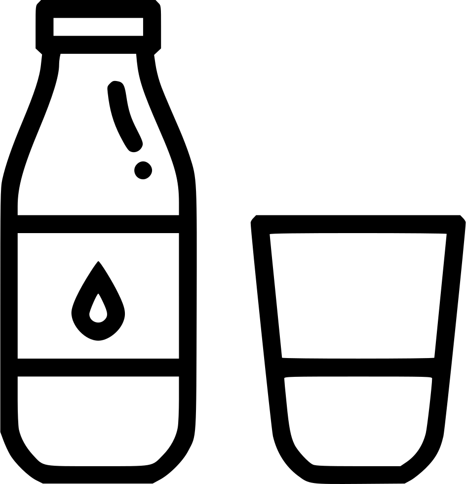 Milk Bottle Glass Comments - Breakfast Milk Icon (944x980), Png Download