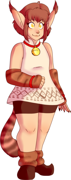 “ Quick Fanart Of The Best Catgirl To Ever - Dark Cloud Cat Xiao (297x750), Png Download