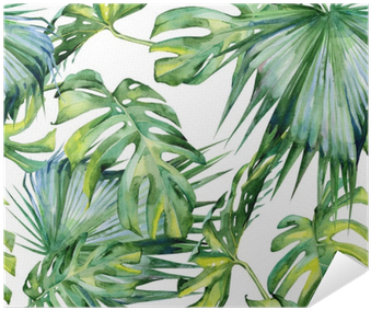 Seamless Watercolor Illustration Of Tropical Leaves, - Upstreet Graphite Pickleball Paddle Set Of 2 (400x400), Png Download