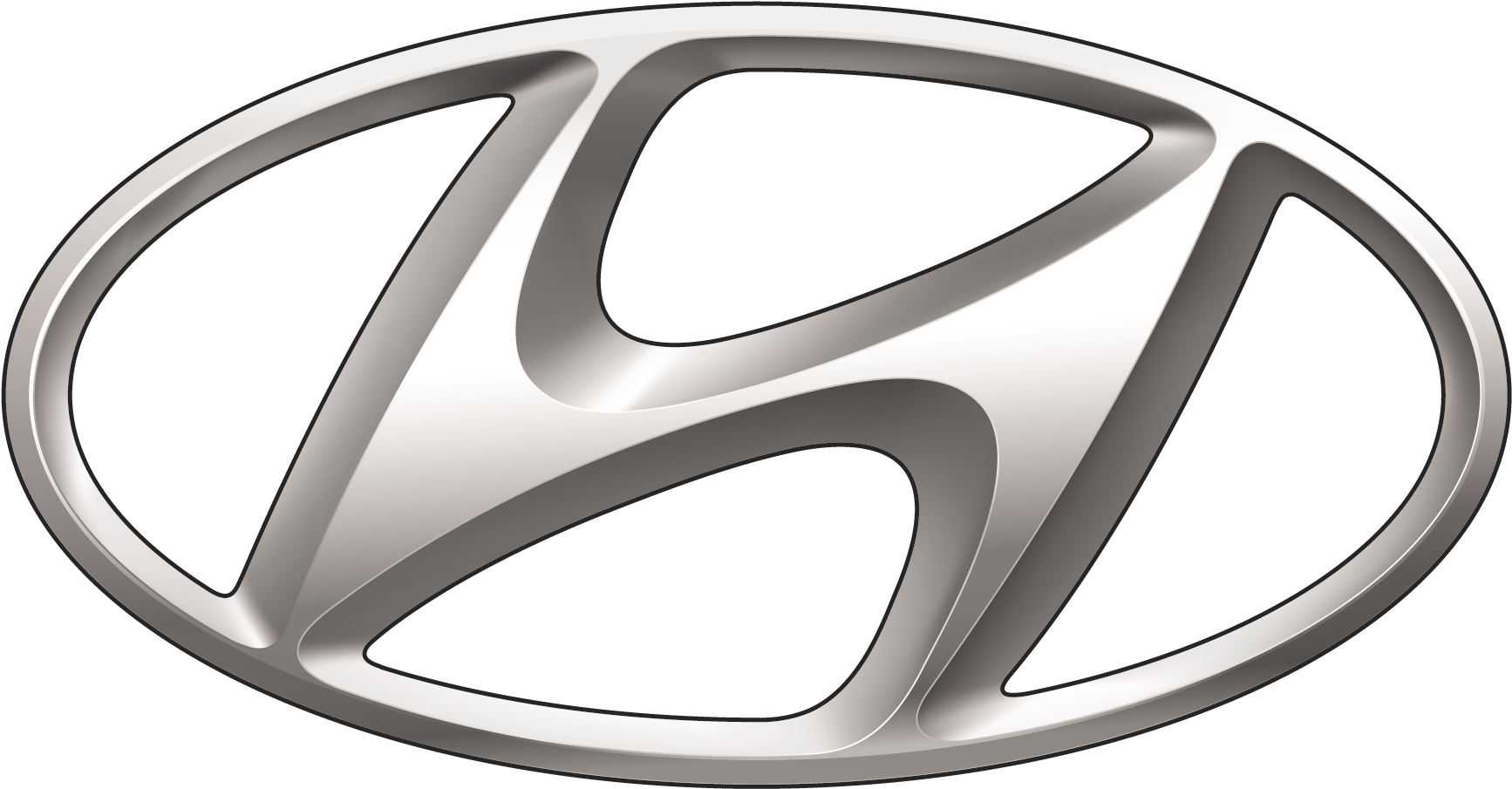 Hyundai Car Logo Png Brand Image - Hyundai Logo Png (1749x912), Png Download
