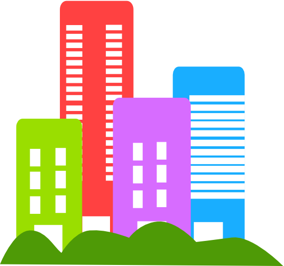School Building Clipart Free Images - Housing And Building Clip Art (555x520), Png Download