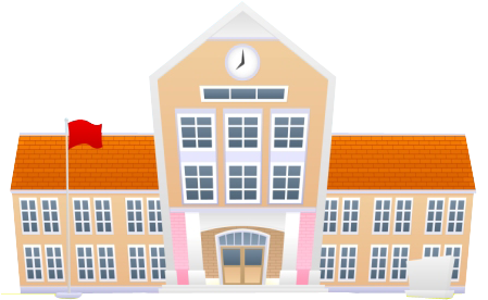 School Building Png - School Building Vector (448x336), Png Download