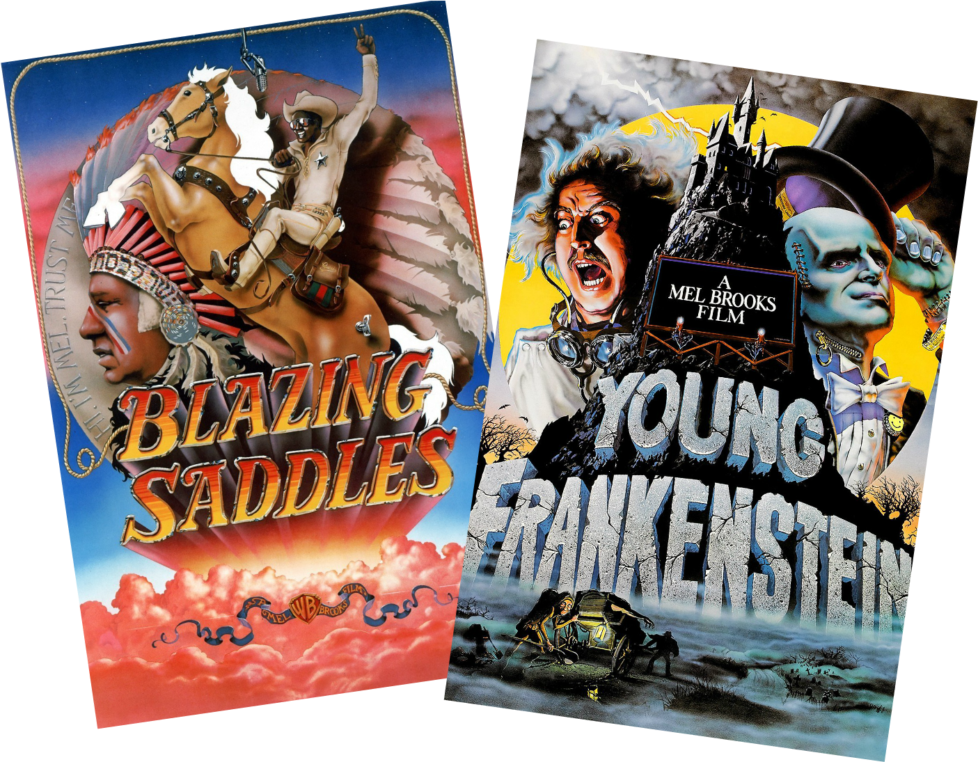 Showtime For The Movies Will Be - Blazing Saddles Poster Movie 11 X 17 In - 28cm X 44cm (1448x1131), Png Download