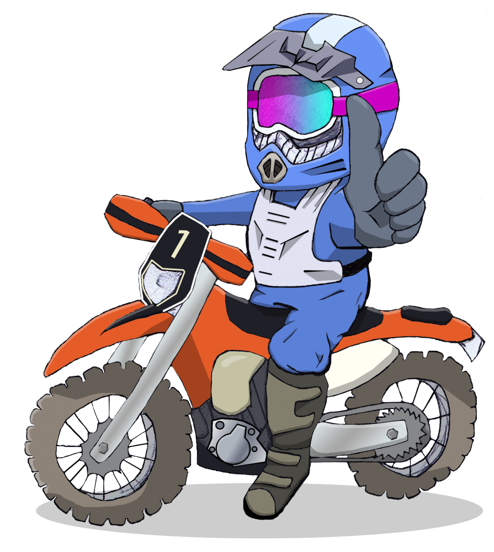 Image 1706997 - Cartoon Dirt Bike Rider (1024x1161), Png Download
