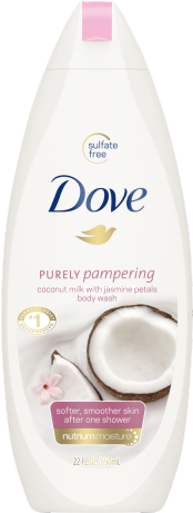 Dove Purely Pampering Coconut With Jasmine Body Wash - Dove Deeply Nourishing Body Wash 250 Ml (459x460), Png Download