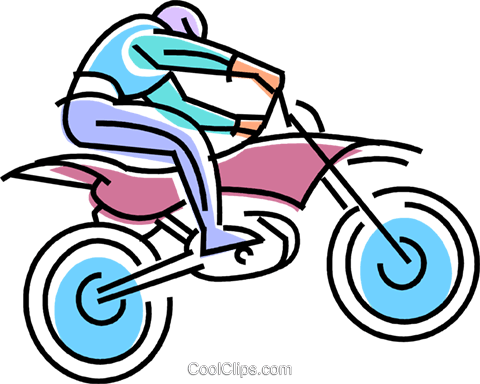Dirt Bike Racer Flying Over A Jump Royalty Free Vector - Clip Art (480x384), Png Download