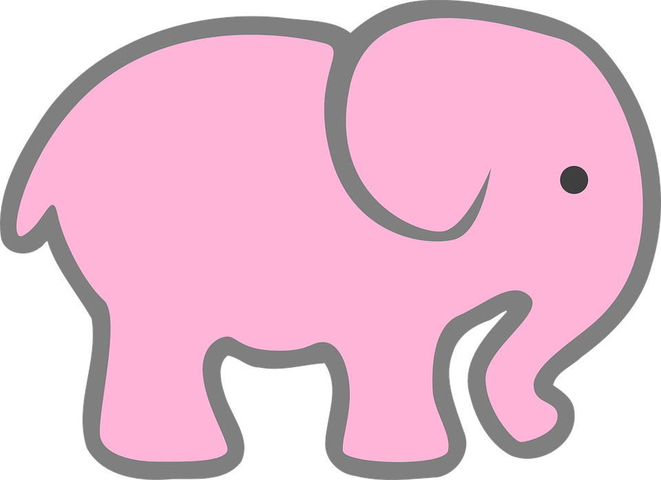 Elephant Clipart Baby Shower - Elephant Clip Art (600x436), Png Download