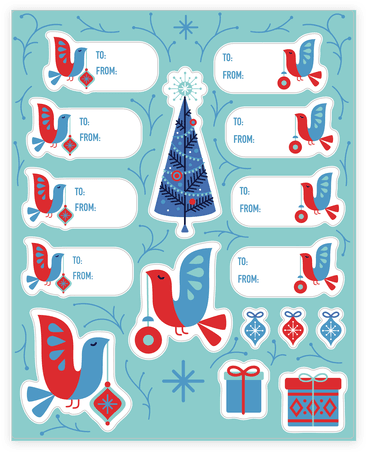 Vintage Christmas Tree Decorating Gift Tag - Christmas Tree (484x484), Png Download