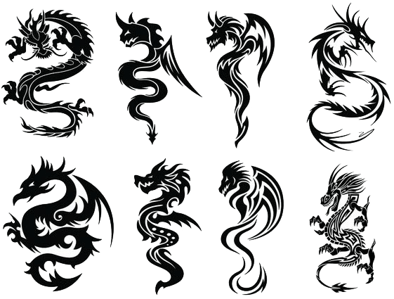 Paper Chinese Dragon Tattoo - Dragon Tattoo (600x448), Png Download