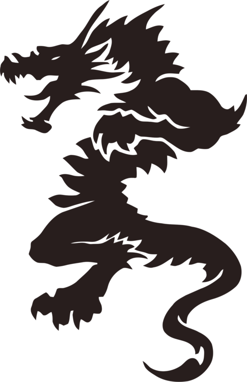 Sleeve Tattoo Chinese Dragon Irezumi Free Commercial - Simple Dragon Tattoo Designs (485x750), Png Download