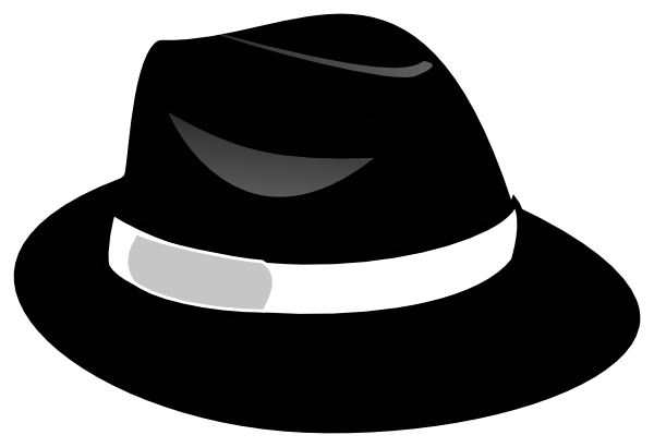 Fedora Hat Png Transparent Fedora Hat - Clip Art Black Cap (600x410), Png Download