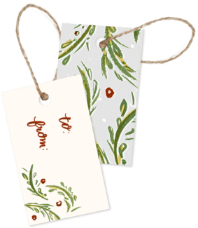 Brushed Holly Christmas Gift Tags Pack Of - Holly Christmas Gift Tags (350x362), Png Download