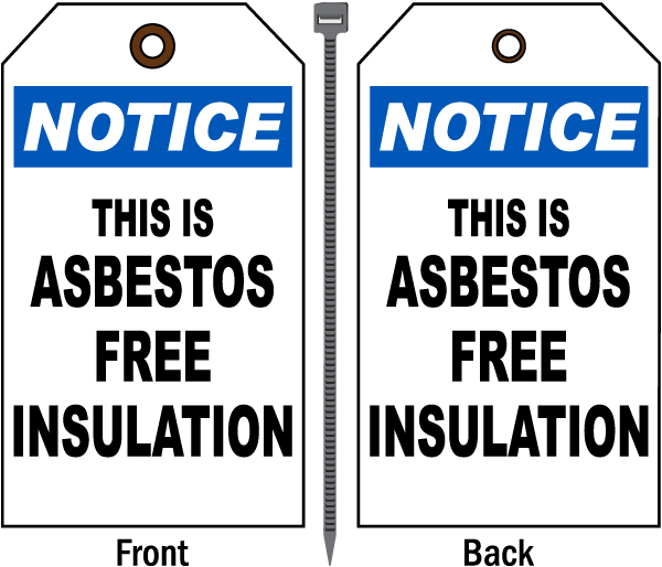 This Is Asbestos Free Insulation Tag - Compliance Assistance Notice Wash Hands Before Returning (600x514), Png Download