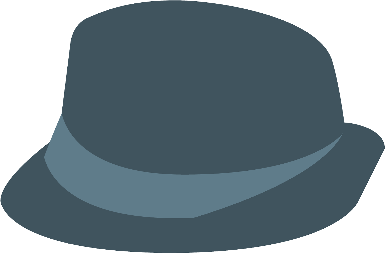 Graphic Black And White Stock Fedora Vector Trilby - Hat Icon (1600x1600), Png Download