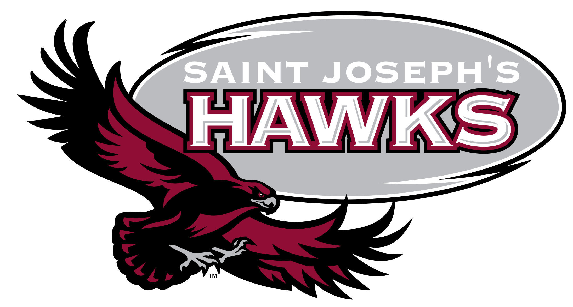 Saint Joseph's Hawks Logo Png Transparent - Saint Josephs Hawks Basketball Logo (2400x2400), Png Download
