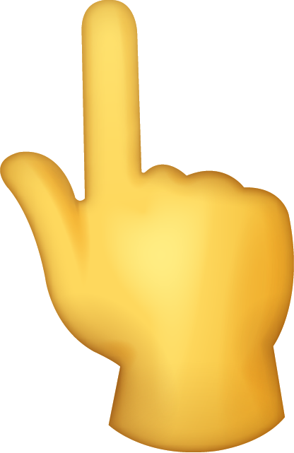 Download Ai File - Pointing Hand Emoji (416x641), Png Download