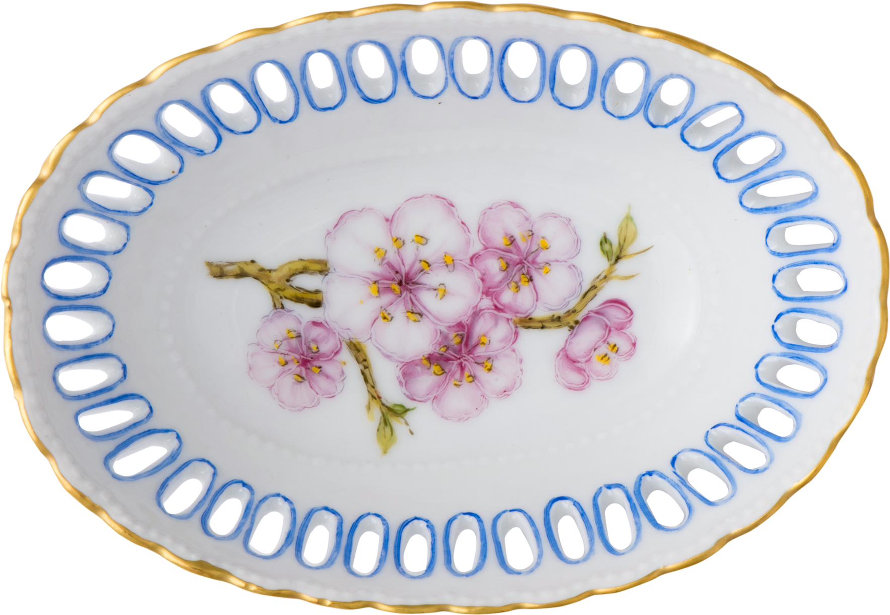 Cherry Blossom Pierced Dish - Led Lamp (2000x1305), Png Download