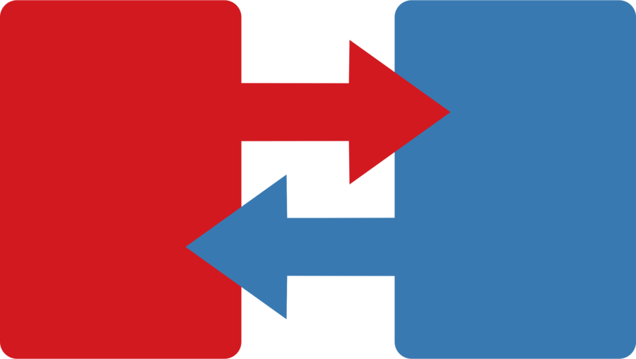 Blue And Red Arrow Png (900x508), Png Download