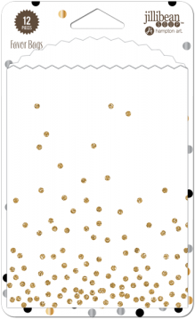 Hampton Art Dots With Gold Foil Favor Bags (360x360), Png Download